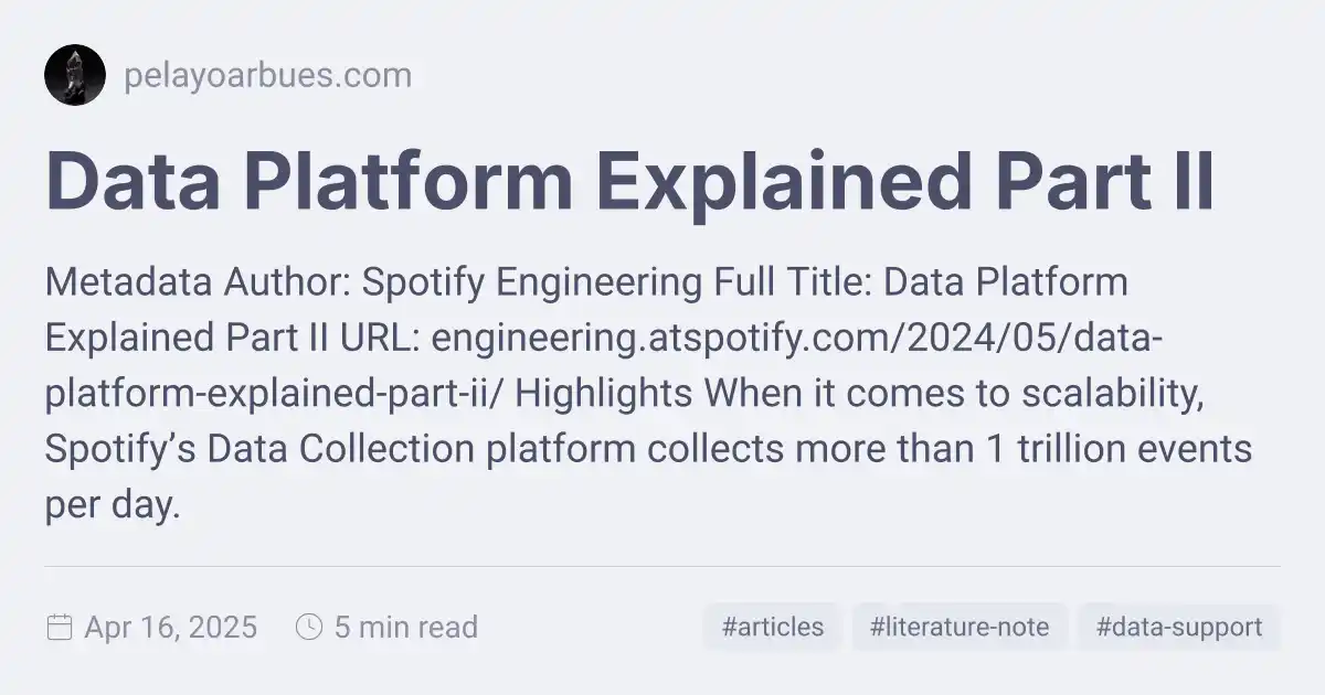 Data Platform Explained Part II