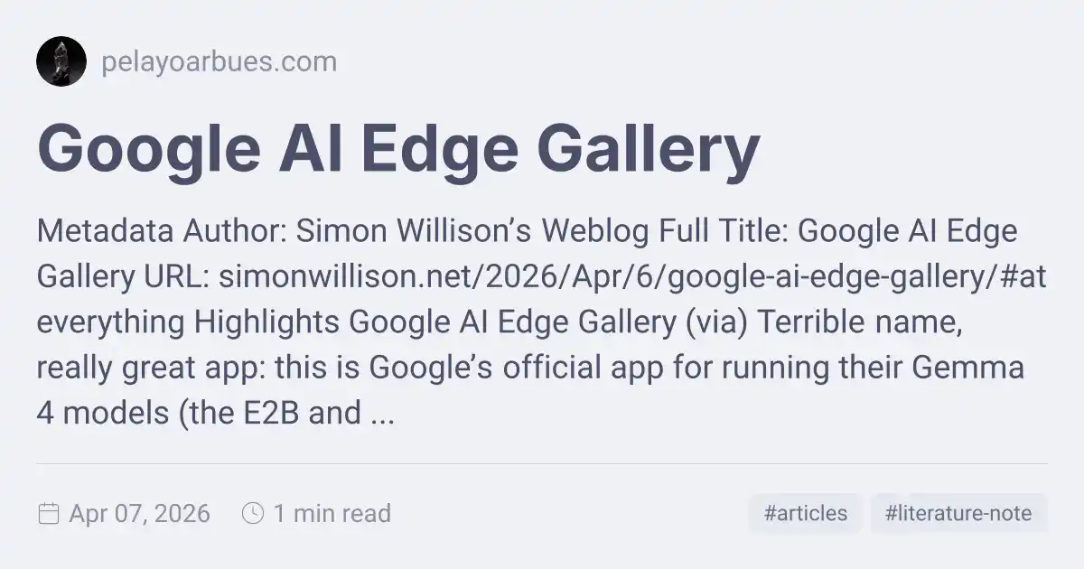 Google AI Edge Gallery